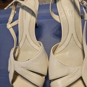 Naturalizer Cream Strappy Heels